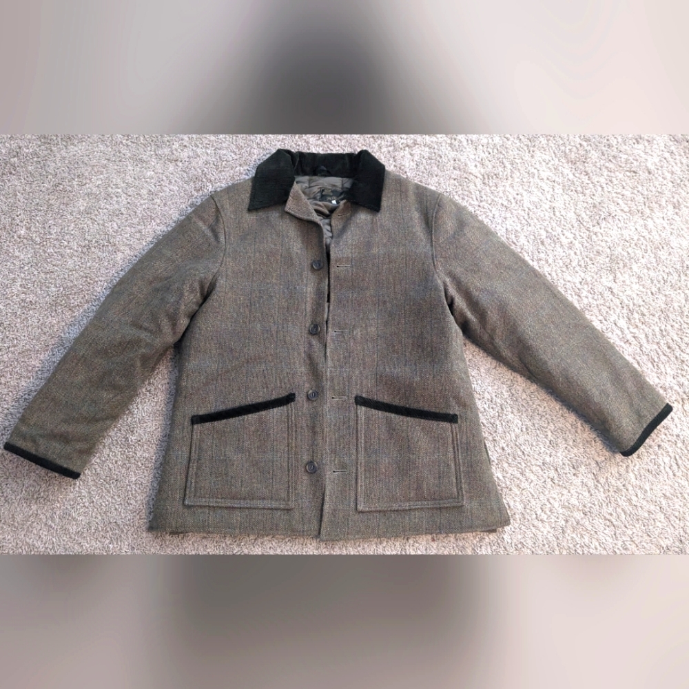 P&J Haggart Ltd. Aberfeldy Scotland Tweed Coat Wool Jacket Size 42 NWOT